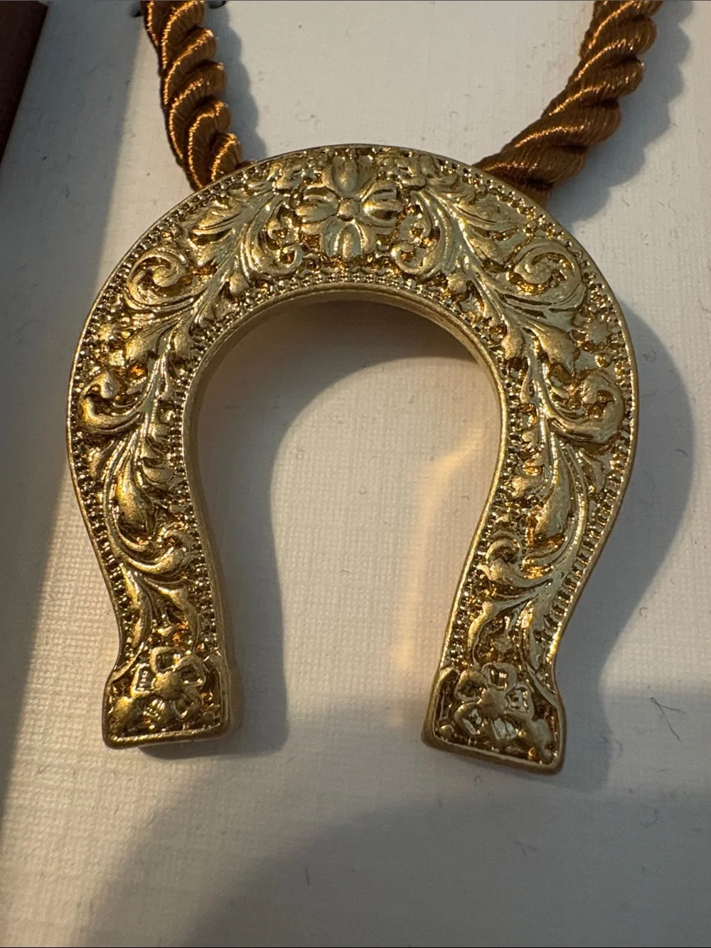 Piper k Gold Horseshoe Pendant Necklace - Women Accessories